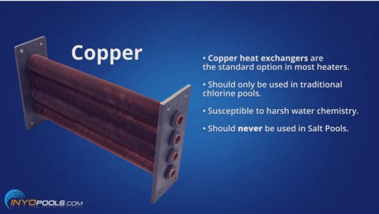 inground pool heater cupro nickel heat exchanger